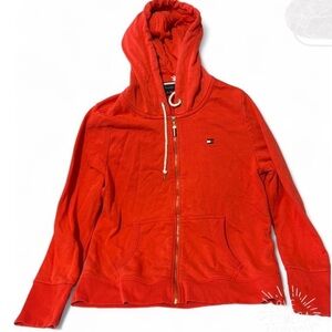 Tommy Hilfiger Women's Vibrant Red Zip-Up Hoodie